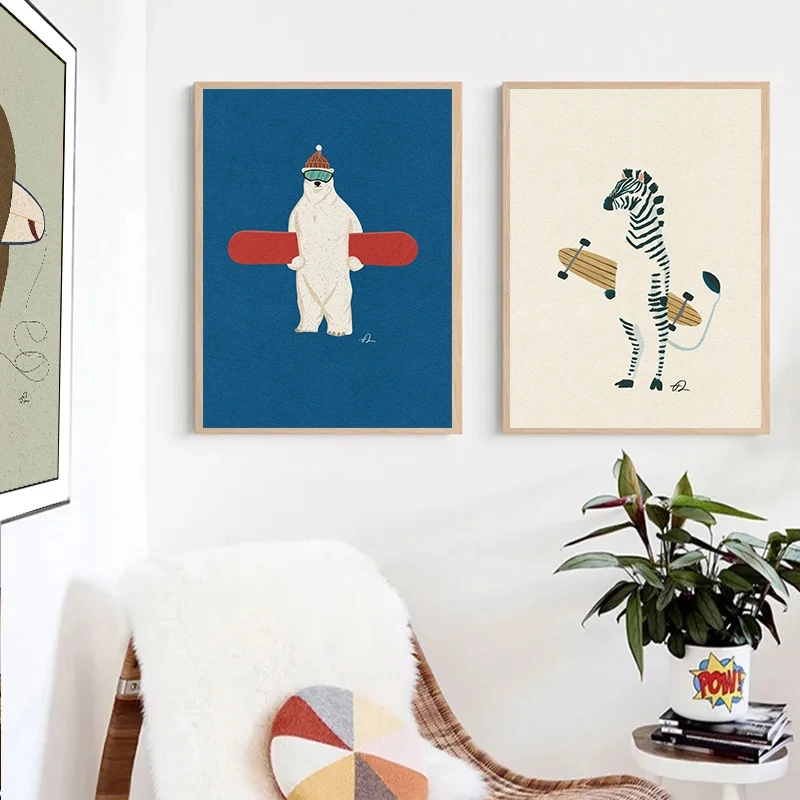 Vintage Cartoon Surfing Animal - Photography Duck recension och pris
