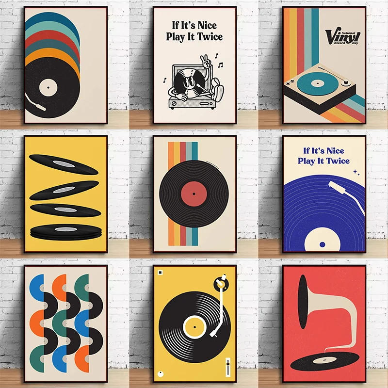 Mid Century Vinyl Record Canva - Photography Pose recension och pris