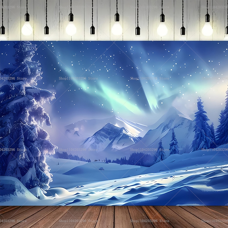 Dreamy Winter Pine Forest Moun - Photography Zebra recension och pris