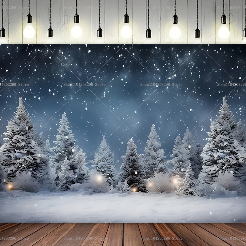 Dreamy Winter Pine Forest Moun - Photography Zebra recension och pris