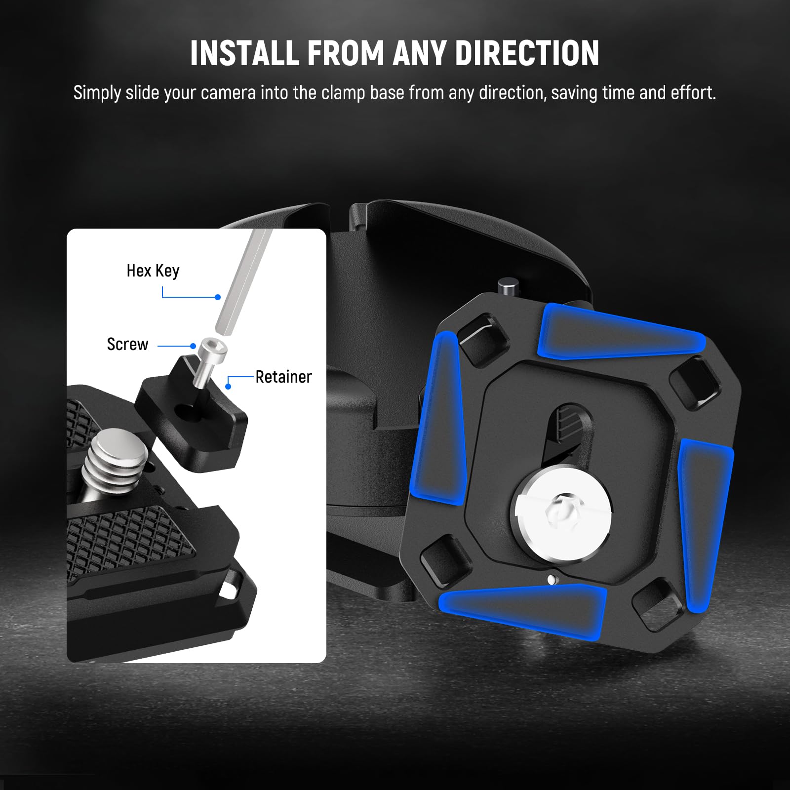 Neewer GM47 Quick Release Plat - Peak Design Clip recension och pris