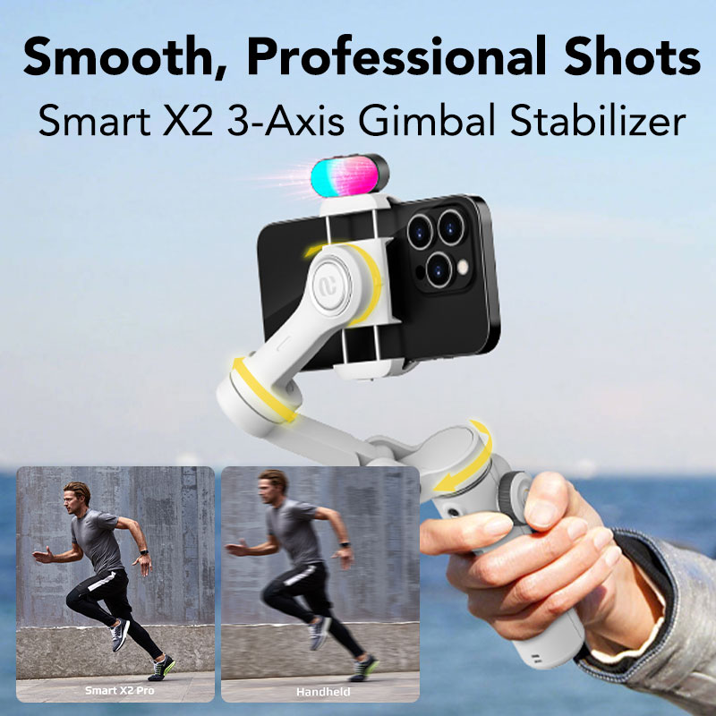 Aochuan Smart X2 Kit White 3 A - Handheld Stabilizer Gimbal recension och pris