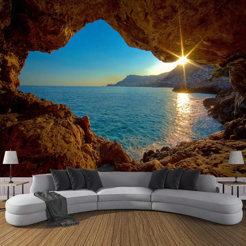 3D Wall Painting Cave Sunrise  - Photography Landscape recension och pris