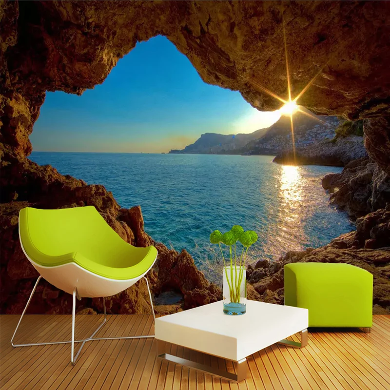 3D Wall Painting Cave Sunrise  - Photography Landscape recension och pris
