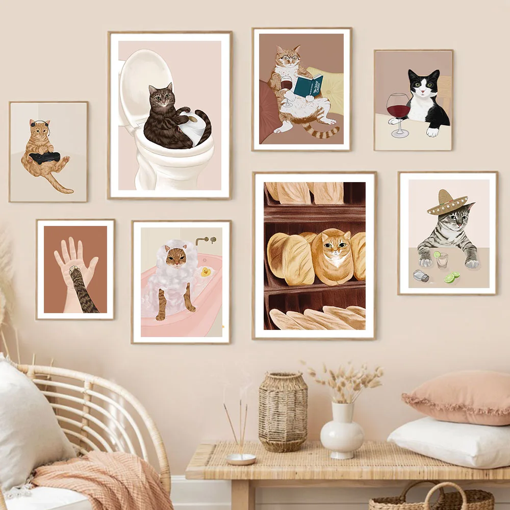 Funny Wine Black Cat Wall Art  - Photography Duck recension och pris