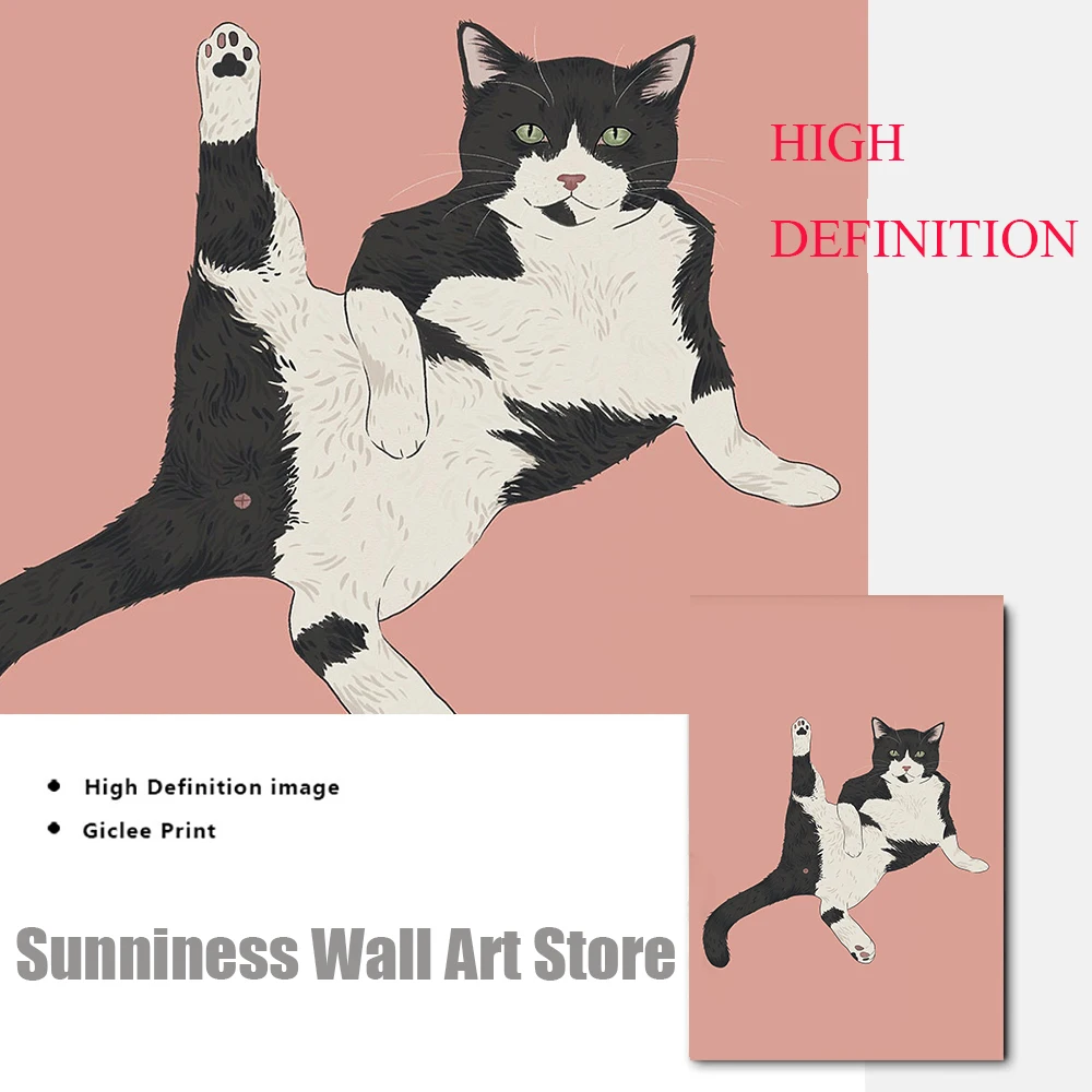 Funny Wine Black Cat Wall Art  - Photography Duck recension och pris